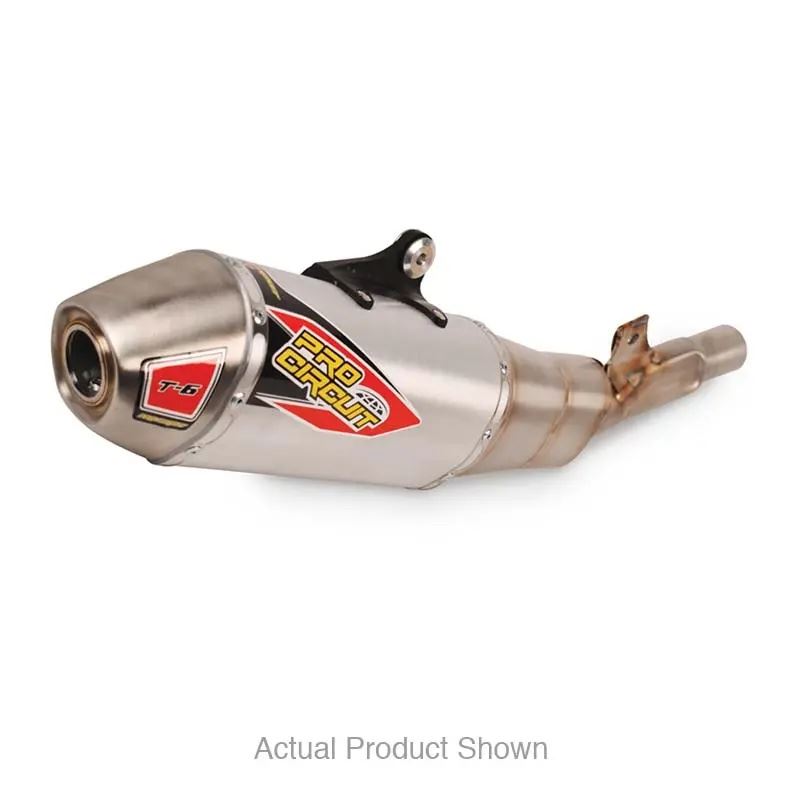 Pro Circuit T-6 Stainless Slip-On Silencer For Kawasaki KX 450X 2024-2026
